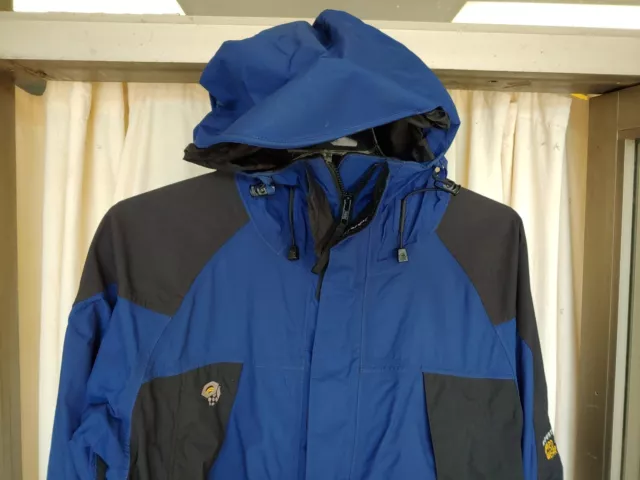 Mountain Hardware Vintage Blue/Black Conduit Jacket Waterproof Ski Rain Men's L