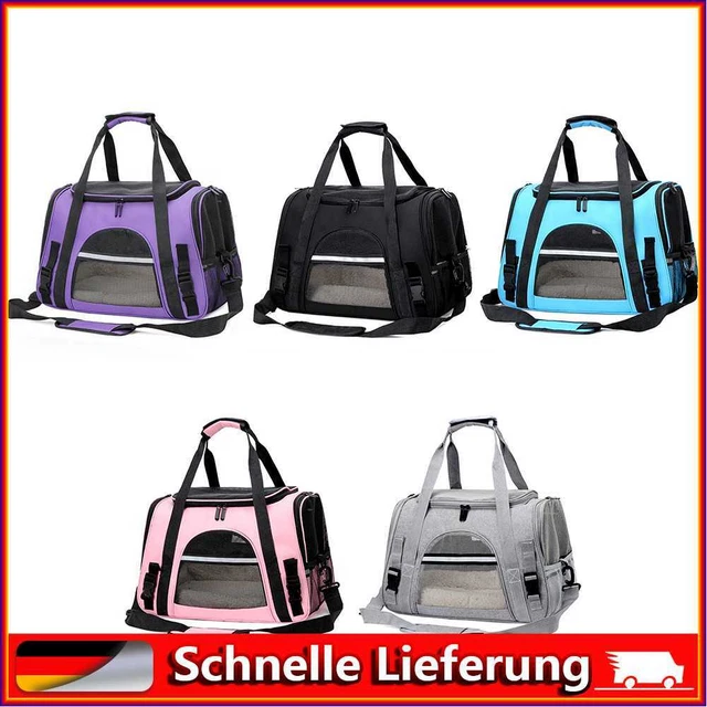 Bolsas de transporte portátiles para gato perro saliente de viaje transpirables cómodas para mascotas