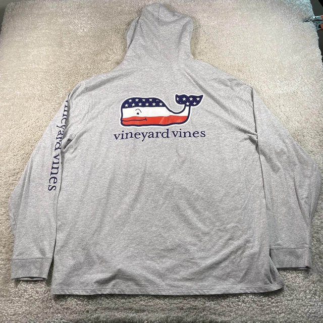 VINEYARD VINES SHIRT Mens 3XL Grey Heather Hoodie Long Sleeve