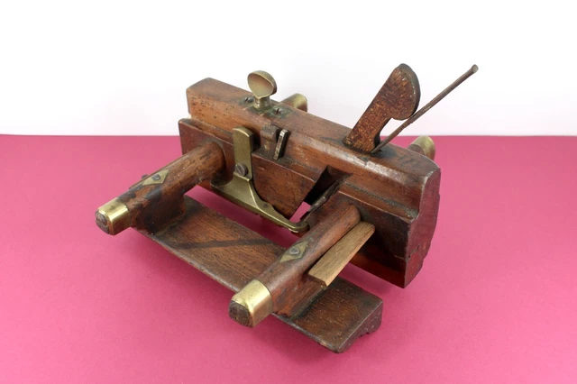 VINTAGE 1900s W. GREENSLADE BRISTOL WOODEN PLOUGH PLANE -OWNER /USER A. BARRETT
