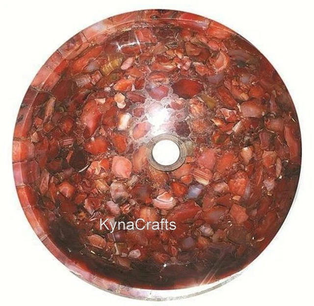 45.7cm Marbre Vanité Van Évier Pierre Revêtement Travail Évier Cuisine
