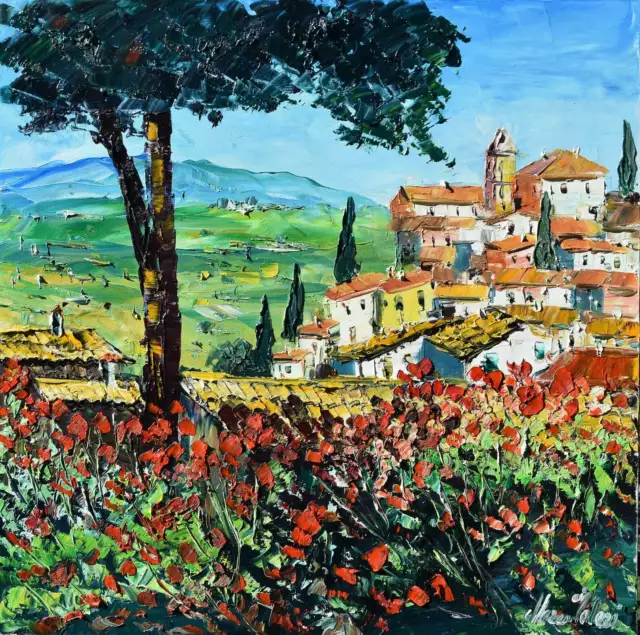 Paysage Peinture Provence Art À L'huile , Peinture par Maria Matokhniuk
