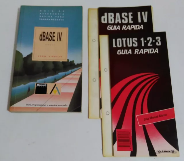 Pack de libro de informática dBASE IV + Guías rápidas de dBASE IV y Lotus 1-2-3