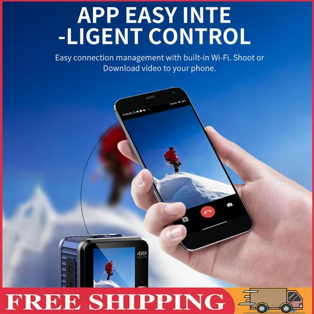 WiFi Sports Camera 40MP 4K 60FPS Sports DV Cam Optical Stabilization for Cycling