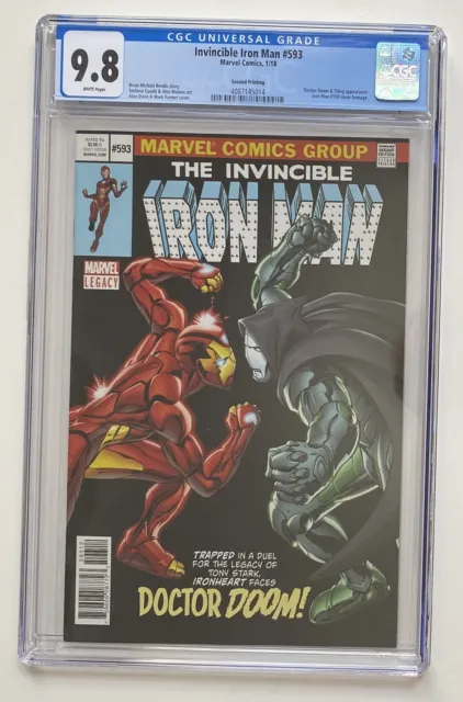 Invincible Iron Man 593 2nd print CGC 9.8 Iron Man 150 homage Riri Doctor Doom 2