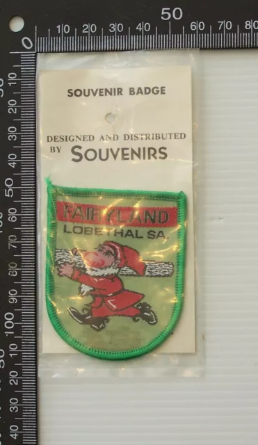 Vintage Fairyland Lobethal Sa Embroidered Souvenir Woven Cloth Sew-On Badge