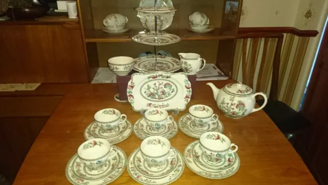 @Look@JoBro indian Tree Afternoon Tea Set with  🎂 3 Tier Cake Sandwich Stand PC