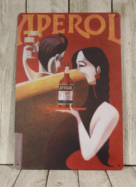 Aperol Tin Sign Metal Bar Italian Restaurant Liquor Store Vintage Retro Style Ad