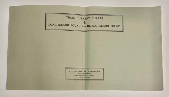 Tidal Current Charts - Long Island Sound And Block Island Sound -1958