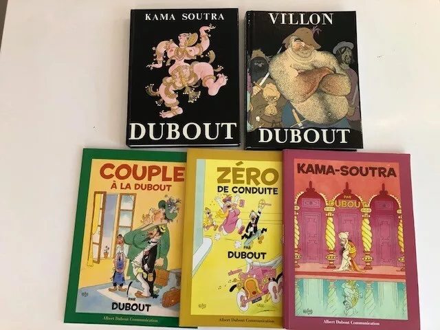 Lot 5 livres anciens DUBOUT Albert, Kama Soutra, Villon, TBE