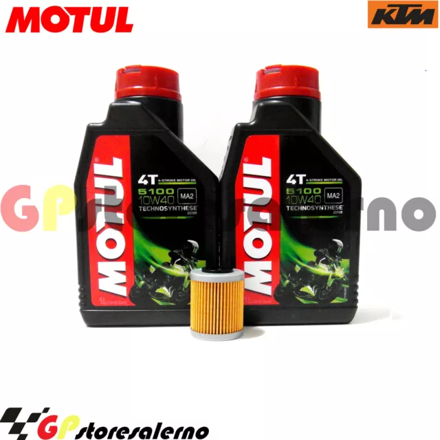 Tagliando Olio + Filtro Motul 5100 10W40 Ktm 525 Exc 2005