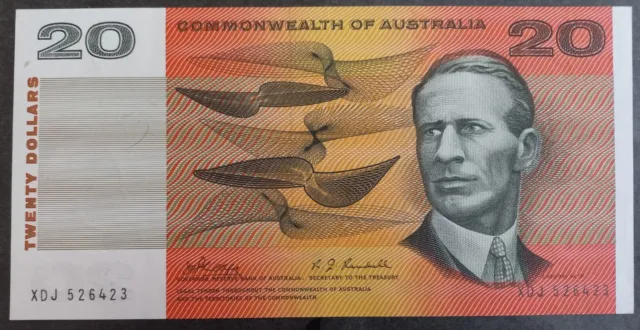 1968 Australia $20.00 Phillips Randall Banknote Renniks Reference R403 aUNC