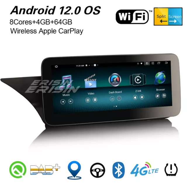 8-Kern 10,25" Navi Android 12 Autoradio Mercedes-Benz E-Klasse S212 W212 NTG 4.0