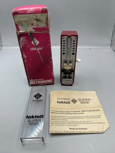 Wittner Super Mini-Taktell Mini-Metronome Ruby Color W.Germany MINT WORKS w/ Key Wittner Super Mini-Taktell Mini-Metronome Ruby Color W.Germany MINT WORKS w/ Key