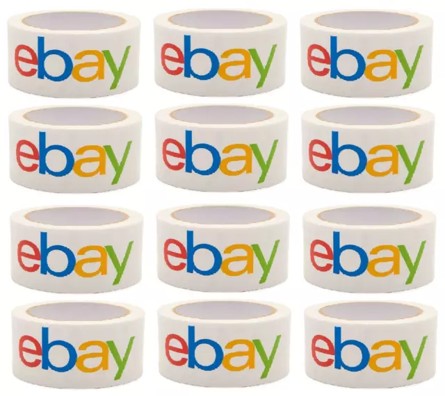 12 PACK ROLLS 2" x 75 yards Classic Official eBay Shipping Packaging Tape