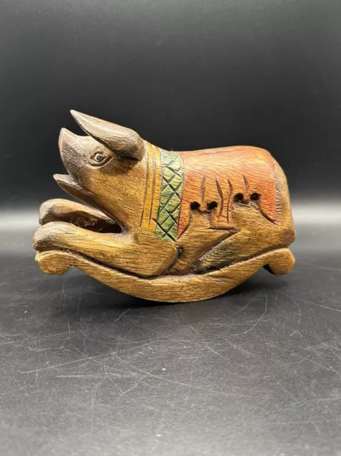 A Thai or Indonesian Wooden Rocking Pig