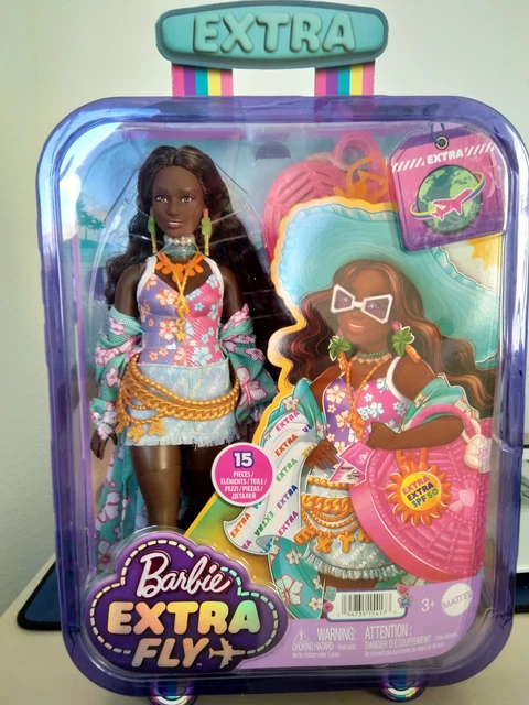 Poupée Barbie Doll Plage Beach Summer 2021 – Brune/auburn, Avec Accessoires, Neuve