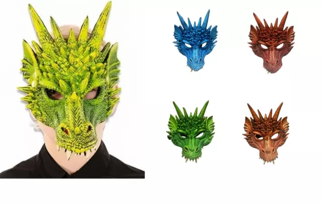 Carnevale Halloween Maschera Drago Dragon Foam Mask Cosplay Fyasa