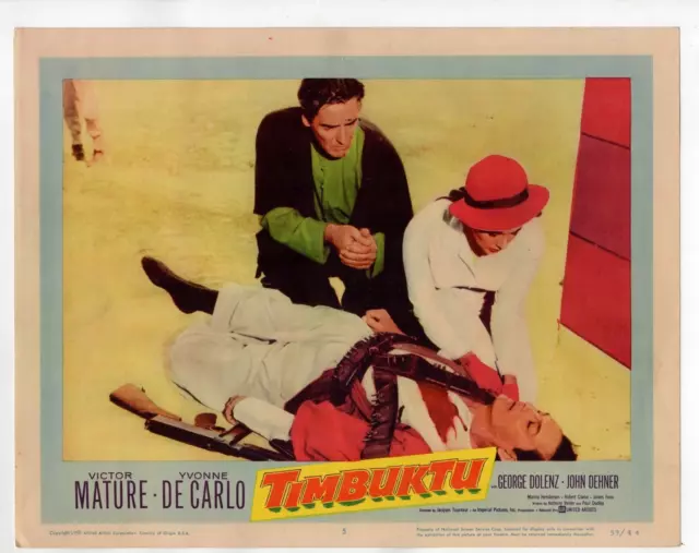 Victor Mature Yvonne De Carlo Timbuktu 1959 Orig Lobby Card Lc7276