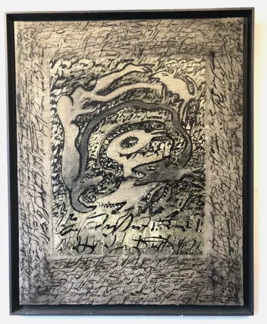Jean schoumann , grande technique mixte sur toile de 1991 format 30F