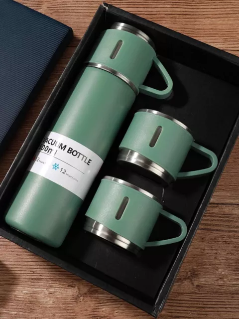 Thermos Coffee Travel Mug Stainless Steel Vacuum Flask Double Layer Gift Set