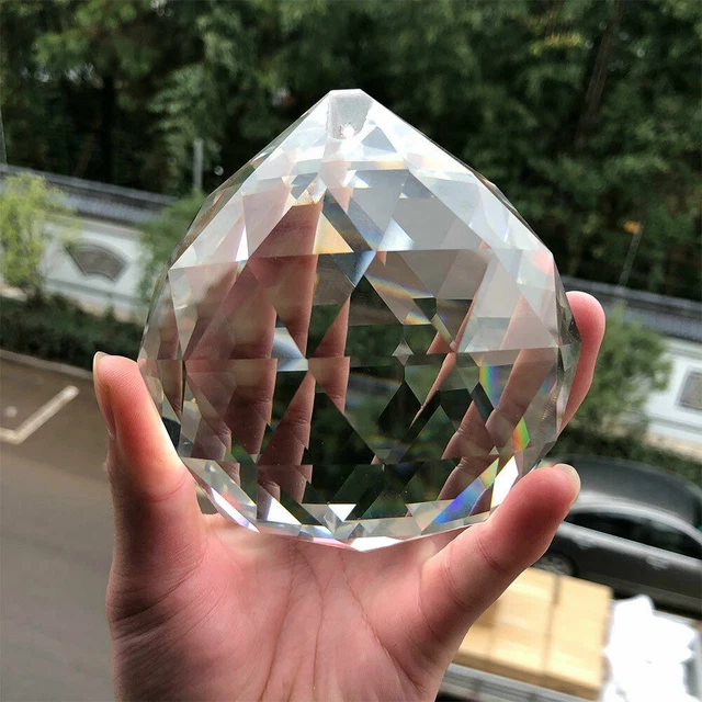 100MM 4" CRYSTAL Prism Ball Chandelier Hanging Pendant Window Decor SUNCATCHER A