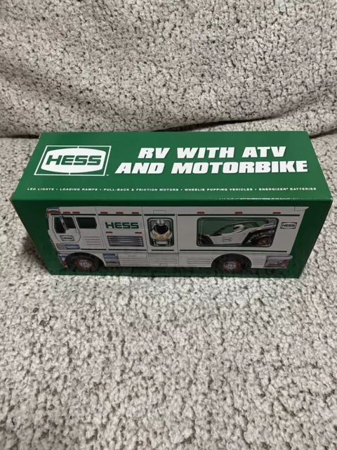 2018 Hess Toy Truck RV with ATV and Motorbike