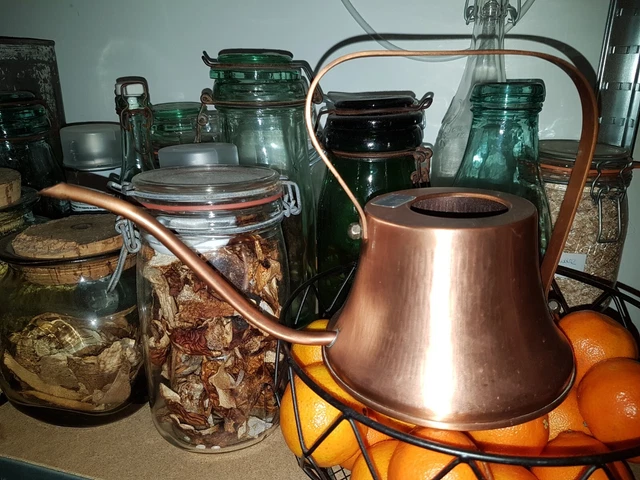 MASSIV KUPFER ancien arrosoir cuivre arrosage plante fleur intérieure décoration