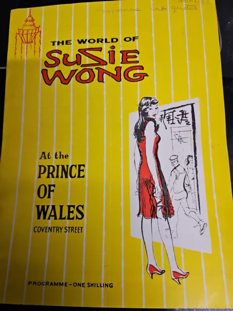 The World of Susie Wong 1959 Prince of Wales Theatre programme Tsai Chin folded