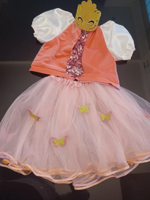 PRINCIPESSA Aurora  FARFALLE Costume Di Carnevale Da Bambina