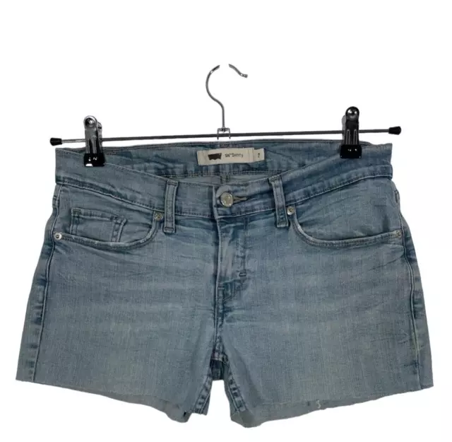 Levis 524 Damenshorts Too superlow roher abgeschnittener Saum 30 Taillen blau Denim Sommer