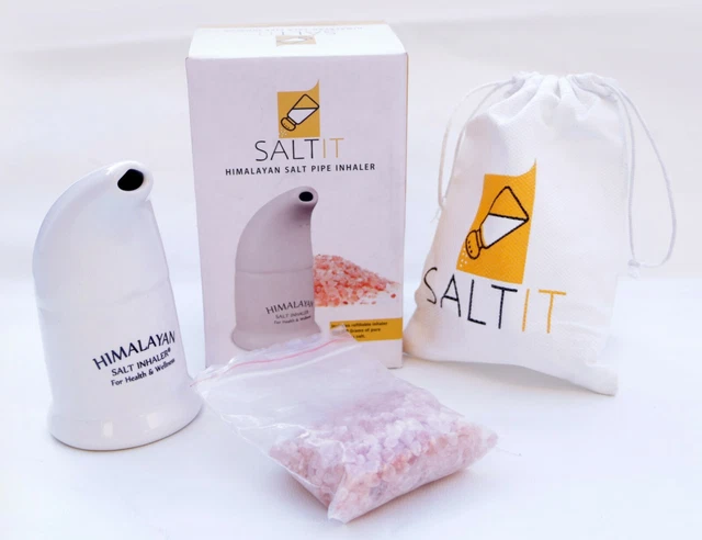 SALTIT Original Himalayan Salt Pipe Inhaler wd 100% Natural Himalayan Pink Salt