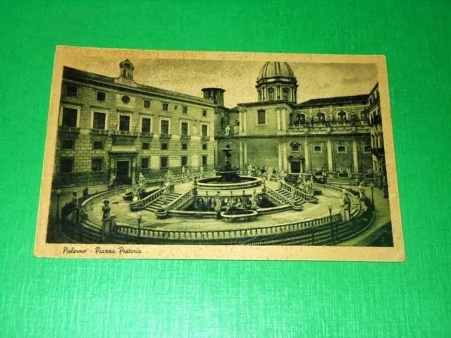 Cartolina Palermo - Piazza Pretoria 1948