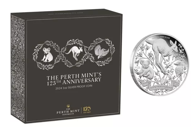 2024 Perth Mint's 125th Anniversary 1oz Silver Proof Coin - King Charles Effigy