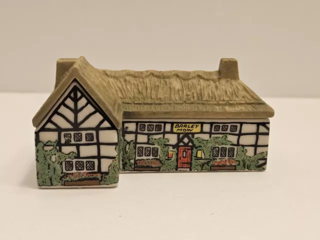 Wade Whimsey-on-Why Mini English Village Porcelain Building The Barley Mow #8
