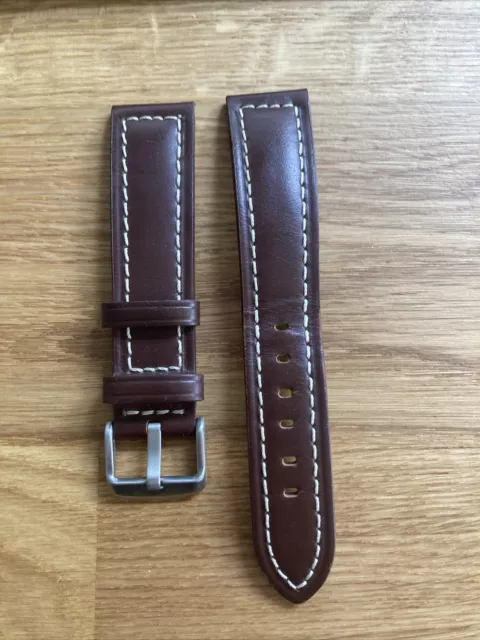 Mens Genuine Leather Watch Strap 20mm