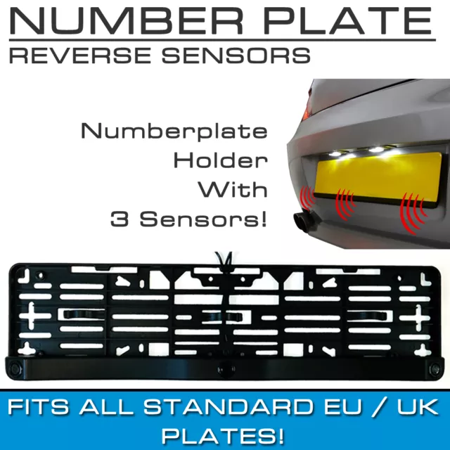 Number Plate Mount Reversing Parking Rear Sensor Three Sensors Audio Buzzer DIY