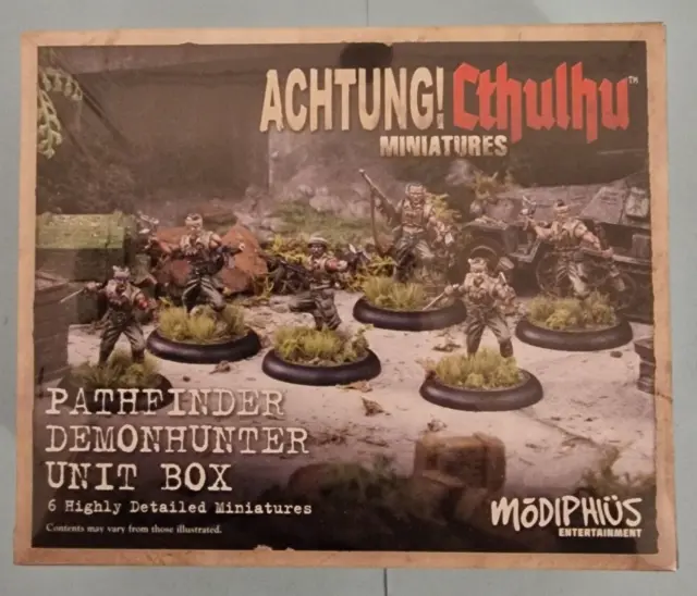 ATTENZIONE! CTHULHU 28mm Miniature PATHFINDER DEMONE CACCIATORE SCATOLA RPG WW2 NUOVO