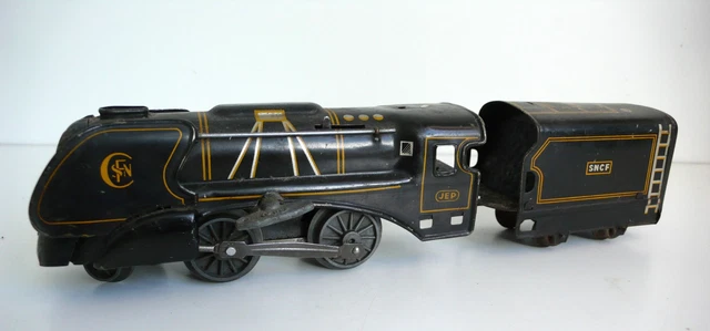 JEP loco vapeur 222 NORD avec tender, JEP vapeur 120 chocolat SNCF, JEP coco vapeur 120 avec tender plastique - 3 pièces - Boisgirard Antonini