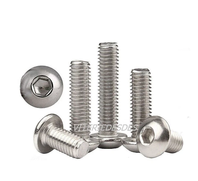 Vis BOLT à Tête Ronde Plate M5 X 0.80 X 16 Mm - Réf. 893418 - Neuf En Sachet