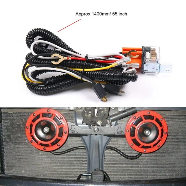 12V Horn Relay Wiring Harness Kit Grille Mount Blast Tone Horns Wiring Harn G3I4