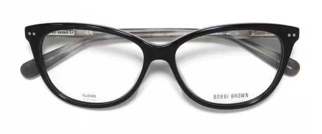 New Bobbi Brown The Michelle Eyewear Womens Black Plastic Full-Rim 807 53-14-140 2