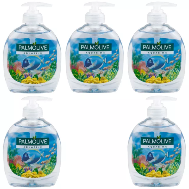 Palmolive Aquarium Savon pour les Mains 5 x 300 ML Avec Distributeur Liquide