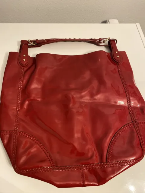 *Read Desc* Sigrid Olsen 100% Leather Purse. Red Patent Leather Shoulder Bag