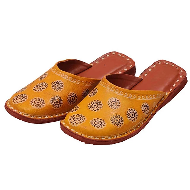 Femmes Rajasthan Cuir Chausson Indien Traditionnel Chaussures Sandales Taille US