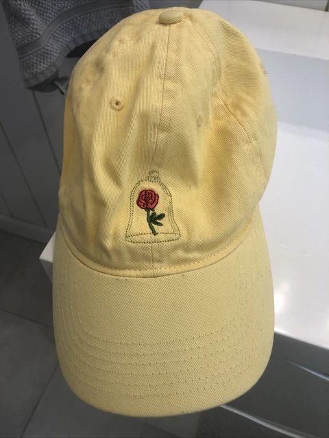 Disney Parks Yellow Adjustable Baseball Cap Hat Size Adult Beauty & The Beast