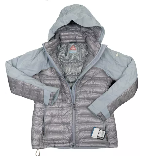 NEW $450 Columbia Womens Heatzone 1000 Turbodown 2 Jacket  L  Astral  Blue Gray