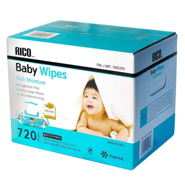 Rico Baby Wipes, 720 Count