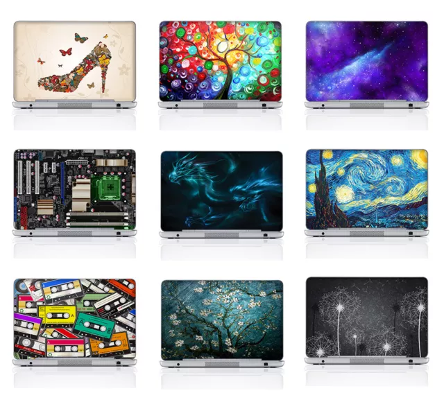 Laptop Skin Sticker Decal Art Cover w Wrist Pads for 10 inch to 17 inch notebook