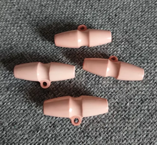 Abrigo de botones vintage de 37 mm con palancas de melocotón rosa cárdigan artesanías de tejer
